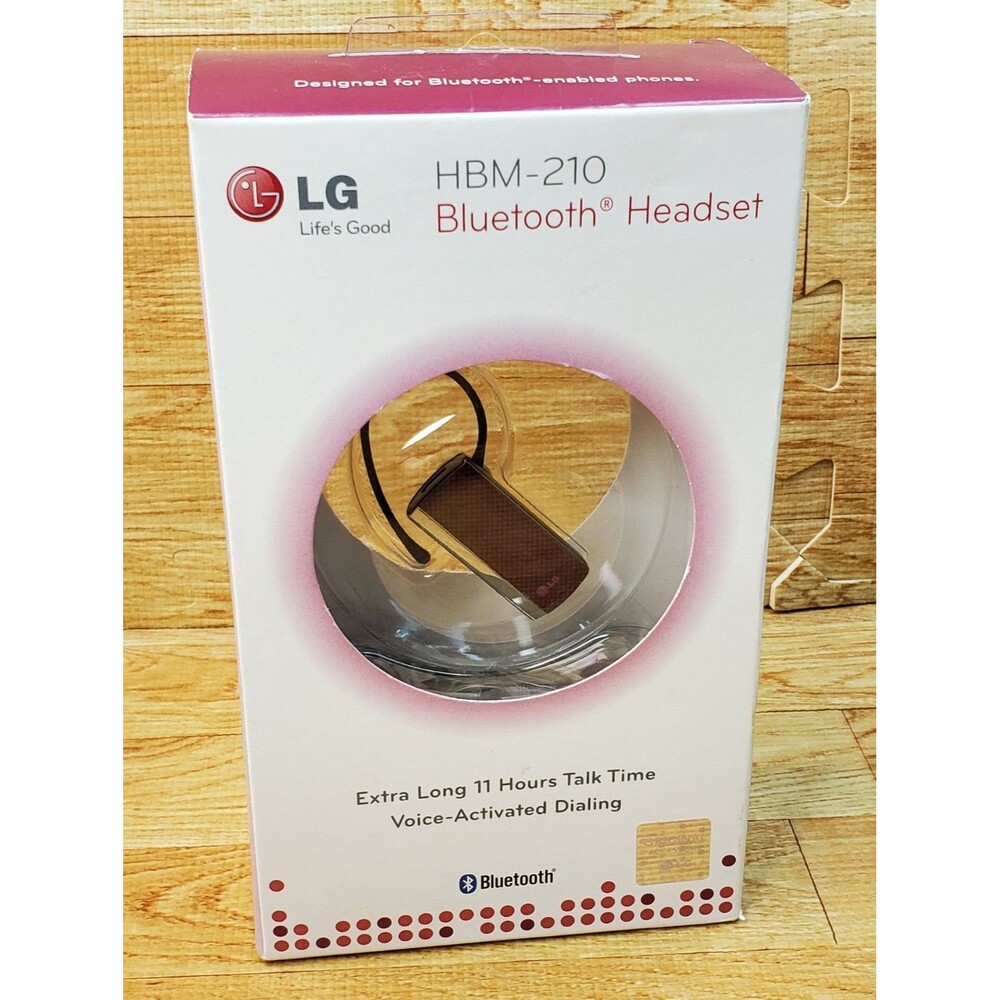 LG Bluetooth Wireless Headset HBM-210 Earhook Maroon Purple NIB